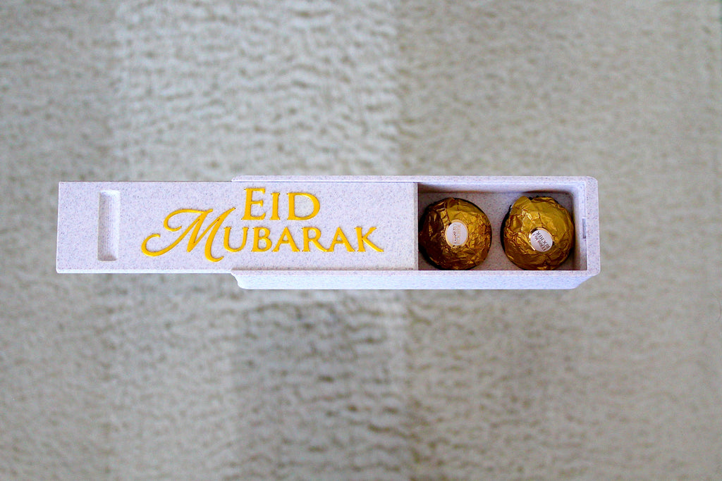Eid Mubarak Geschenkbox | Ramadan Bayram | Schokoladenbox | MarmorOptik
