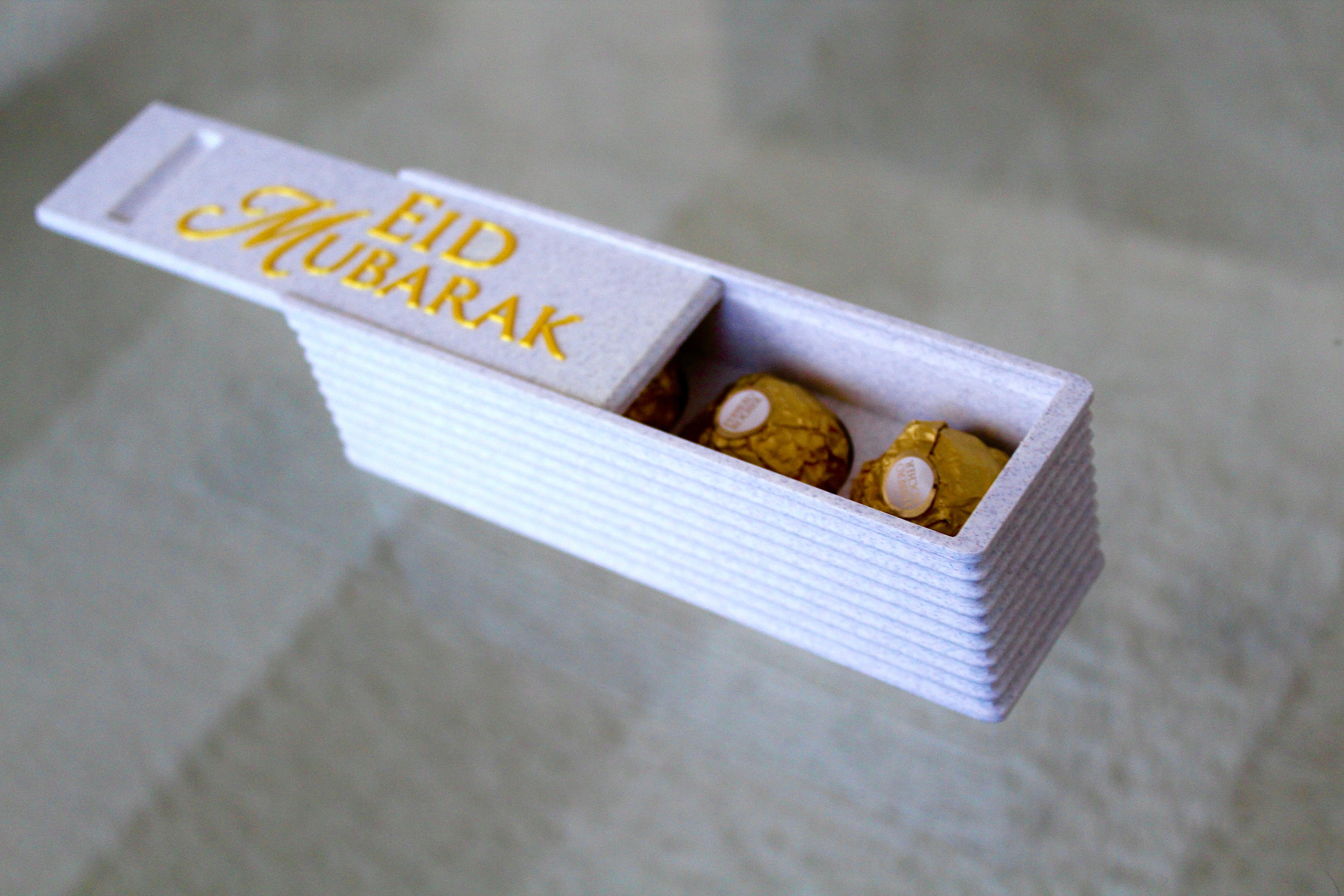 Eid Mubarak Geschenkbox | Ramadan Bayram | Schokoladenbox | MarmorOptik
