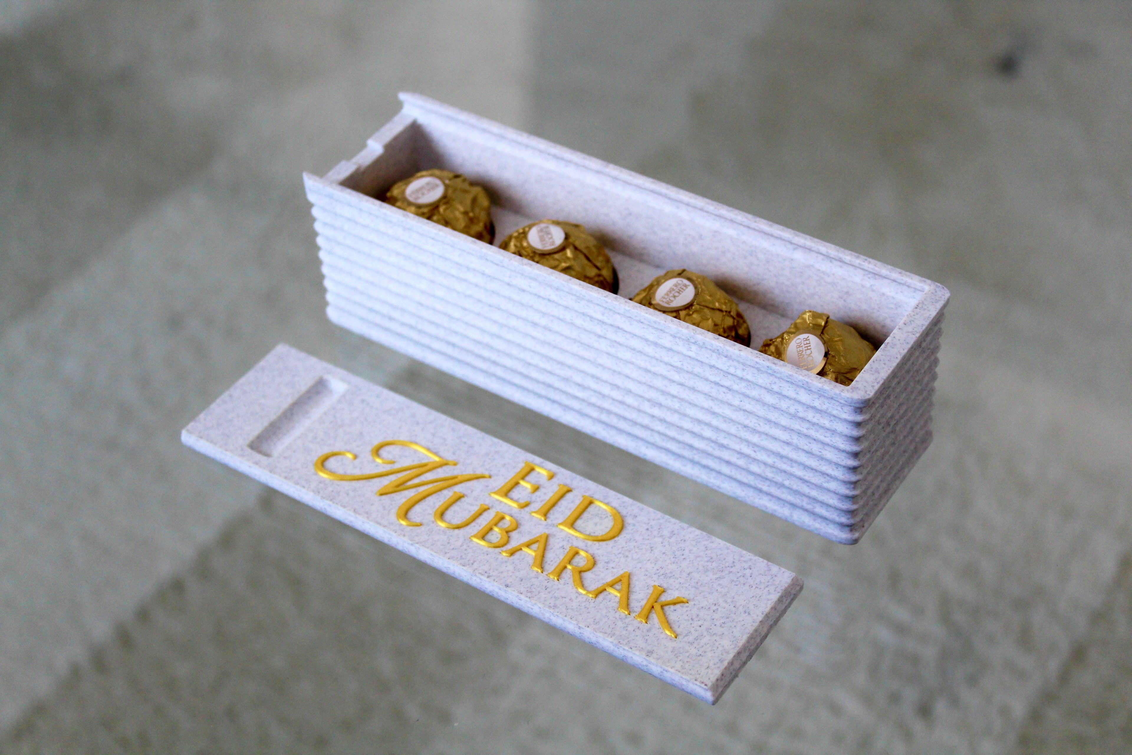 Eid Mubarak Geschenkbox | Ramadan Bayram | Schokoladenbox | MarmorOptik