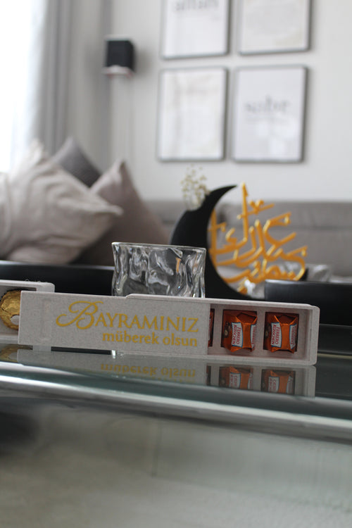 Eid Mubarak Geschenkbox | Ramadan Bayram | Schokoladenbox | MarmorOptik
