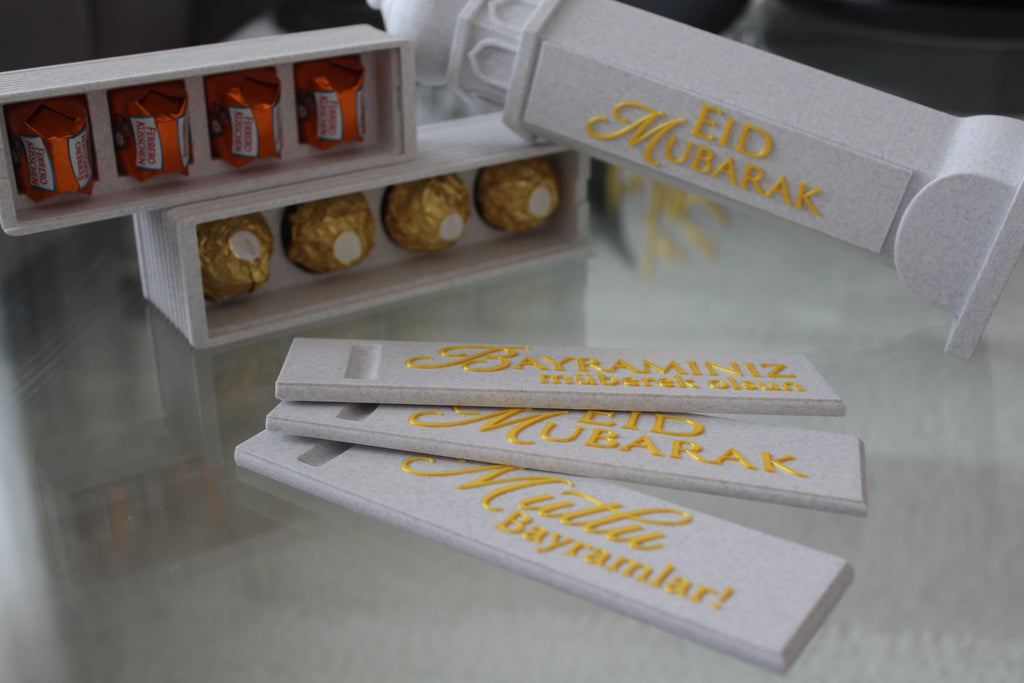 Eid Mubarak Geschenkbox | Ramadan Bayram | Schokoladenbox | MarmorOptik