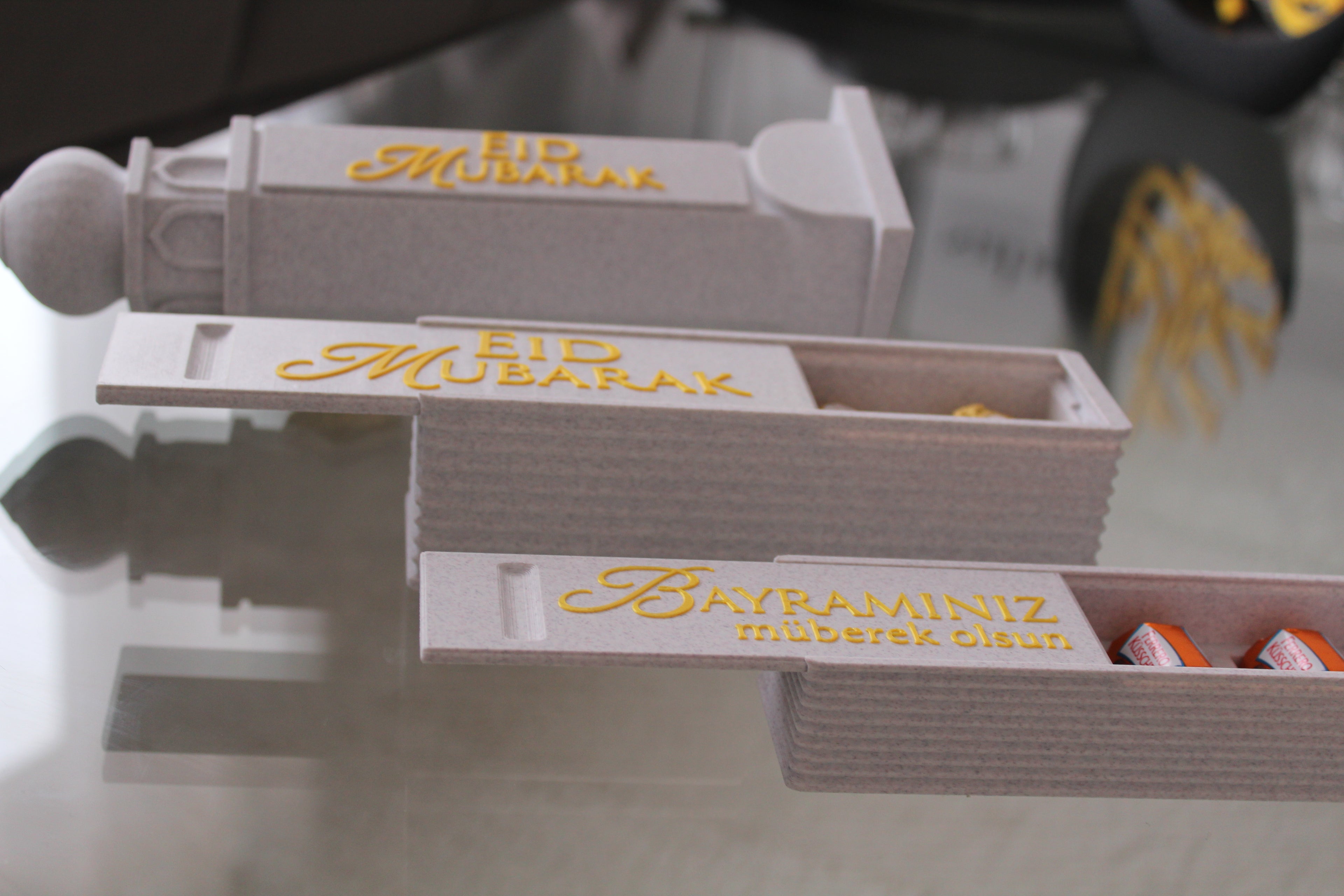Eid Mubarak Geschenkbox | Ramadan Bayram | Schokoladenbox | MarmorOptik