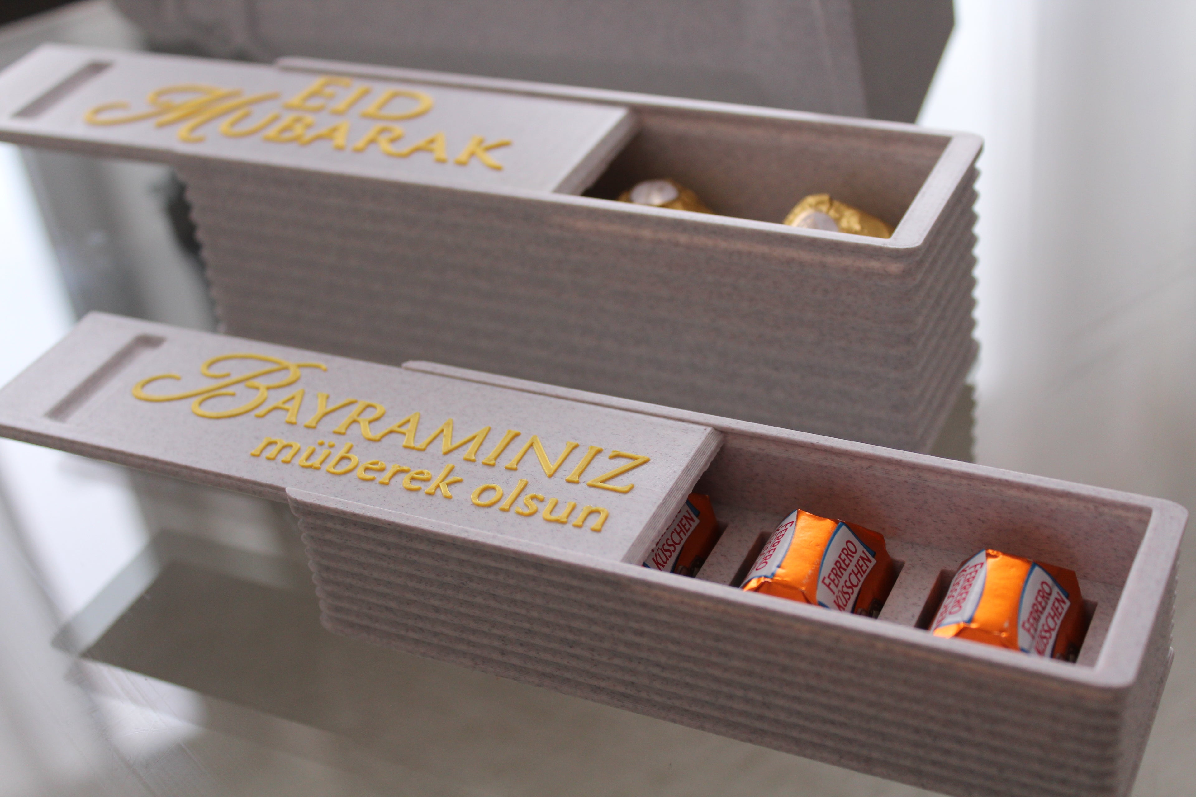 Eid Mubarak Geschenkbox | Ramadan Bayram | Schokoladenbox | MarmorOptik