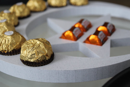 Servierplatte Marmor Mond & Stern | für Bayram, Eid, Verlobung