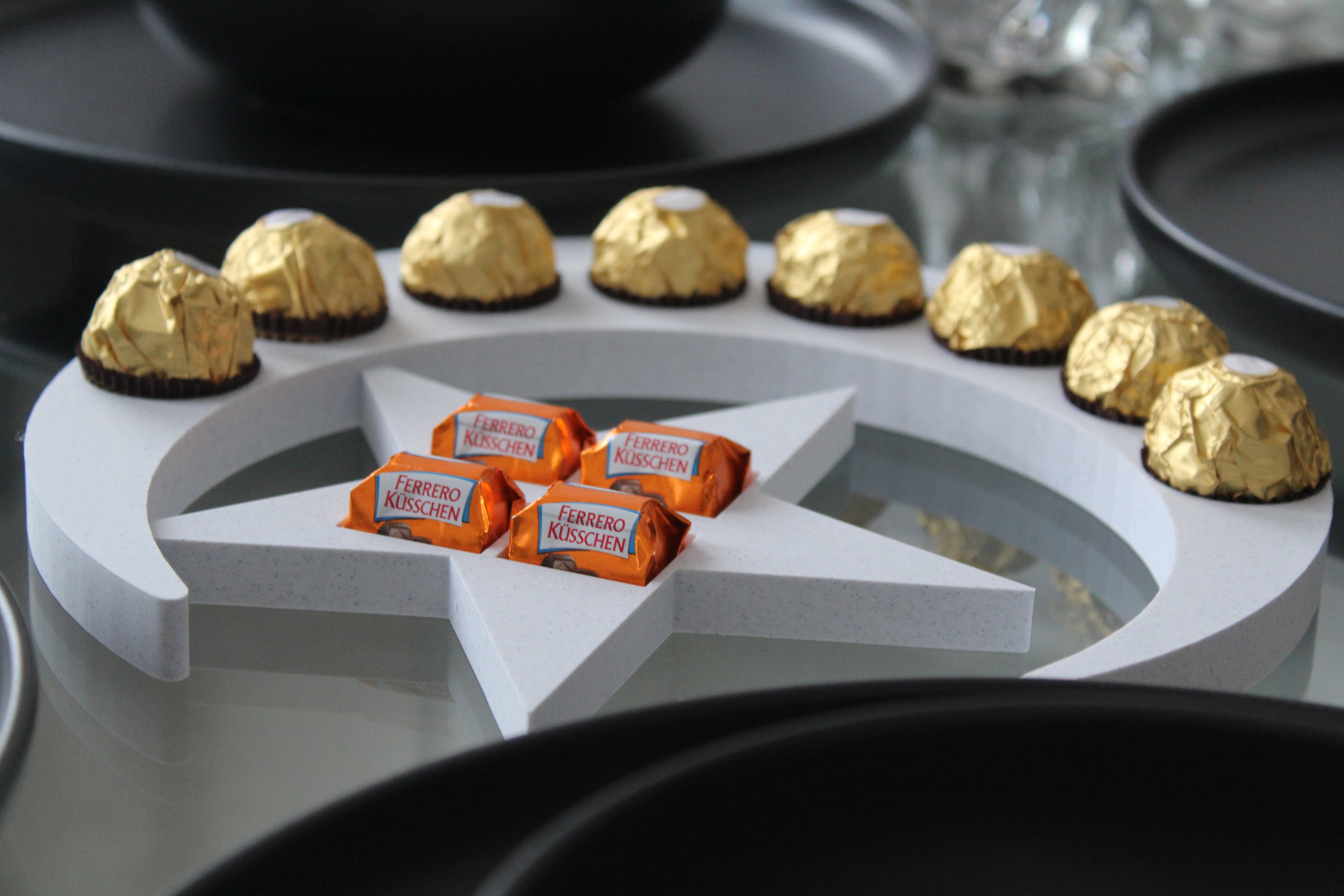 Servierplatte Marmor Mond & Stern | für Bayram, Eid, Verlobung